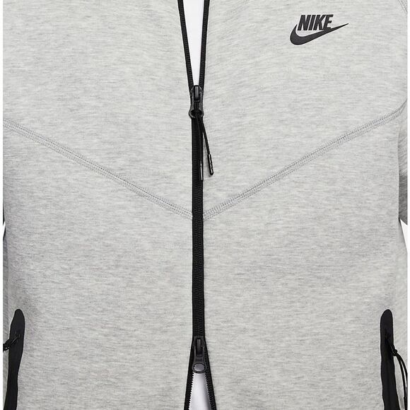 Nike Tech Fleece Windrunner Hooded Jacket Men's XL Heather Grey Black Pockets LE - Picture 15 of 16
